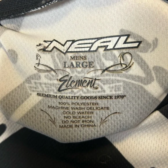 New Low Price! Oneal Motocross Racing Gear Black and White Long Sleeve Jersey - Picture 15 of 15